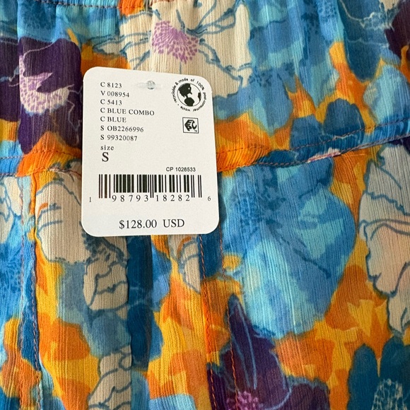 Free People Floral Print Women's Pants small boho flower bubble festival pants - Picture 5 of 7